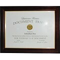 Walnut and Black Wood 8.5x11 Picture Frame - Gold Line