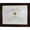 Walnut and Black Wood 8.5x11 Picture Frame - Gold Line