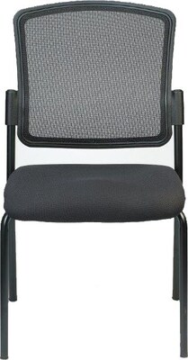 Raynor Eurotech Mesh/Fabric Dakota 2 Guest Chair, Black, 2/Carton