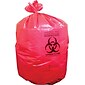Heritage Healthcare 40-45 Gallon Printed Bags/Liners, 40" x 46", Low Density, 3 Mil, Red, Pack of 75 (A8046ZR)