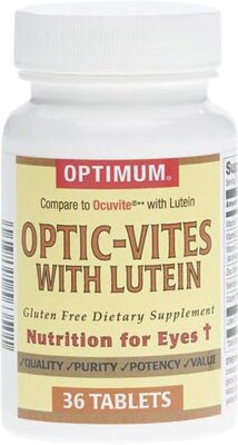 Optic-Vites Lutein Eye Vitamin Tablets (Compare to Ocuvite® with Lutein), 36Ea/Bottle