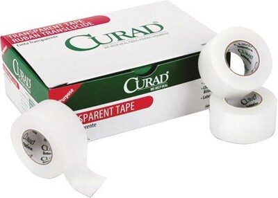 Curad® Transparent Adhesive Tape, 1 x 10 yds., 12/Box