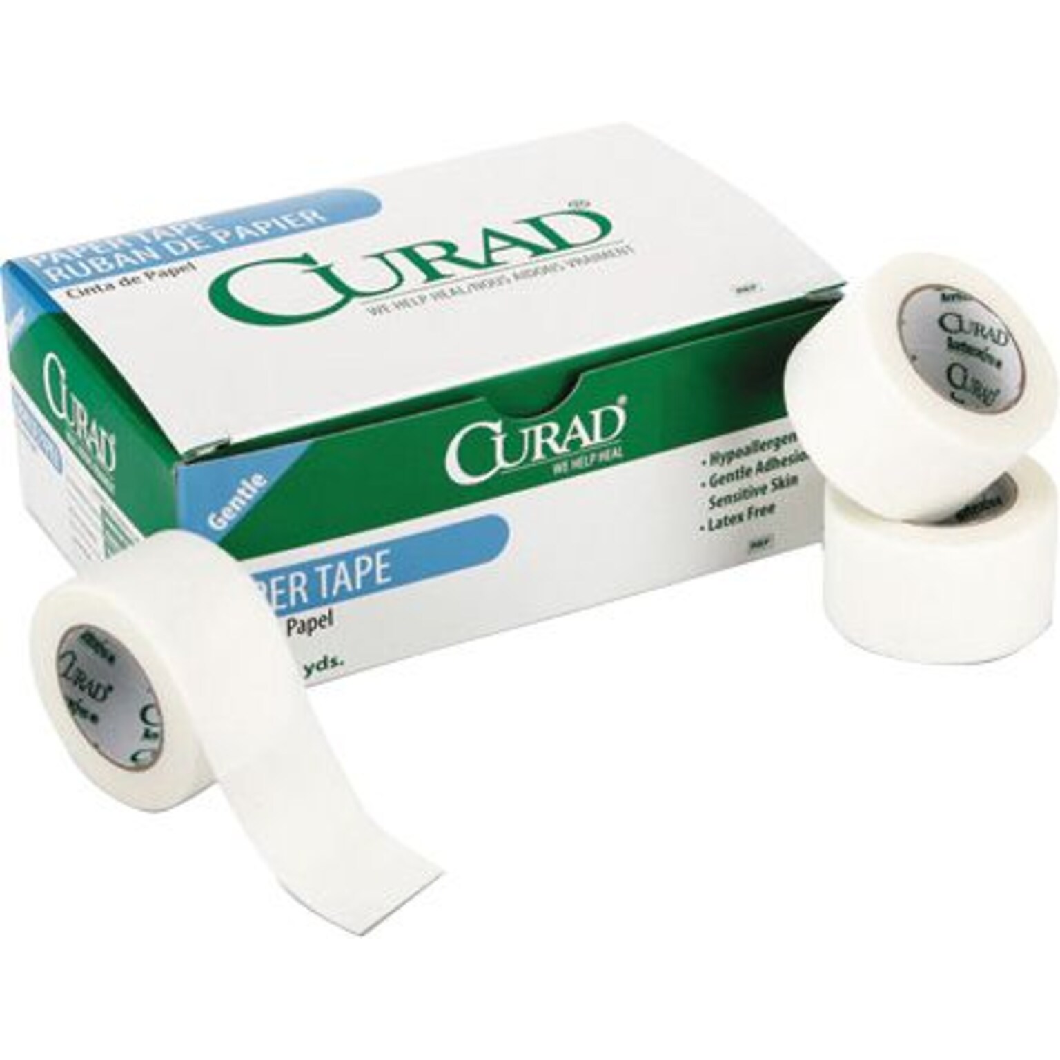 Curad® Paper Adhesive Tape, 1 x 10 yds., 12/Box