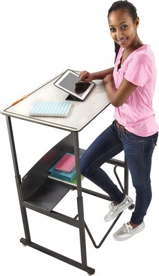 Safco® AlphaBetter® Beige Desktop with out Book Box, 26"- 42"H x 28"W x 20"D
