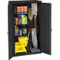 Tennsco® Janitorial Supply Cabinet, Black, 64Hx36Wx18"D