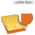 Wausau Paper™ Astrobrights® Colored Card Stock;  65lb, 8-1/2 x 11, Letter, Orbit Orange, 250/Pack