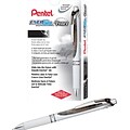 Pentel® EnerGel® Pearl Deluxe RTX Gel Retractable Pens, Fine Point, Black Ink, Dozen (BLN75PW-A)