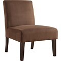 Office Star Ave Six® Fabric Laguna Chair, Chocolate Velvet