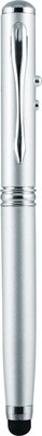 Monteverde 4-in-1 Multifunction Laser/Stylus/Flashlight/Ballpoint Pen, Medium Point, Silver (MV73423)