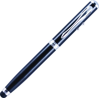Monteverde 4-in-1 Multifunction Laser/Stylus/Flashlight/Ballpoint Pen, Medium Point, Black (MV73421)