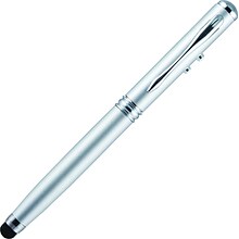 Monteverde 4-in-1 Multifunction Laser/Stylus/Flashlight/Ballpoint Pen, Medium Point, Silver (MV73423