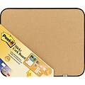 Post-it® Sticky Cork Board, Black Plastic Frame, 18 x 22 (558-BBS)