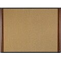 3M™ Widescreen Cork Board, Mahogany Frame, 36 x 24