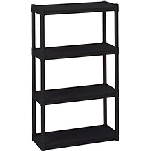 Iceberg® Rough N Ready 4-Shelf Storage System, Black