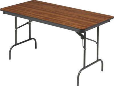 Iceberg® Premium Wood Laminate Folding Tables, 60x30", Oak