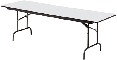 Iceberg® Premium Wood Laminate Folding Tables, 96x30", Gray