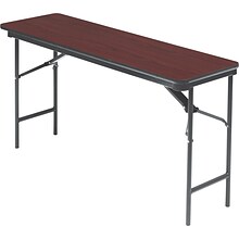 Iceberg® Premium Wood Laminate Folding Tables, 60x18, Mahogany