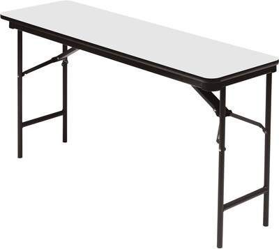 Iceberg® Premium Wood Laminate Folding Tables, 60x18", Gray