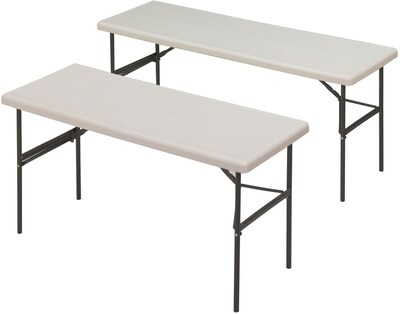 Iceberg® IndestrucTables TOO™ 1200 Series Folding Table, 72x24", Platinum