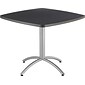 Iceberg CafeWorks 36" Square Cafe Table, Graphite/Silver, 30"H x 36"W x 36"D