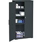 Iceberg® Officeworks® Polyethylene Storage Cabinet, Non-Assembled, 66Hx33Wx18D", Black