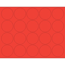 MasterVision Interchangeable Circle Magnets, Red, 20/Pack (FM1604)
