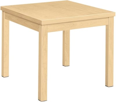 HON Laminate Corner Table, Natural Maple, 20H x 24W x 24D