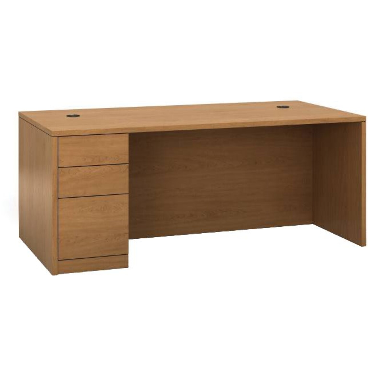 HON® 10500 Series Left Pedestal Desk 72W, Harvest, 29 1/2H x 72W x 36D