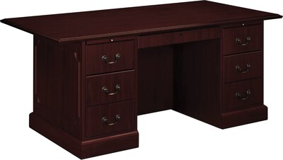 HON® 94000 Series Office Suite, Double Pedestal Desk, 72"W