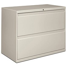 HON Brigade 800 Series 2-Drawer Lateral File, Letter/Legal, Light Gray, 36W (HON882LQ)