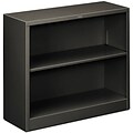 HON® Brigade Bookcase, Charcoal, 2-Shelf, 29H