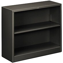 HON® Brigade Bookcase, Charcoal, 2-Shelf, 29H