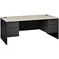 HON 38000 Series Double Pedestal Desk, Gray/Charcoal, 29 1/2"H x 72"W x 36"D