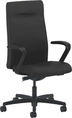 HON Ignition Executive/Office Chair, Fabric, Black, Seat: 20W x 17 1/4D, Back: 19 1/2W x 27 3/4H