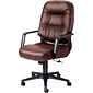 HON Pillow-Soft 2090 Executive/Office Chair, Leather, Burgundy, Seat: 22"W x 18 1/2"D, Back: 22"W x 25"H