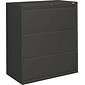 Hon® Brigade® 800 Series 3-Drawer Lateral File Cabinet, Charcoal, Letter/Legal (883LS)