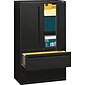 HON® 700 Series 2 Drawer Lateral File Cabinet w/Roll-Out & Posting Shelves, Black, Letter/Legal, 42"W (HON795LSP)