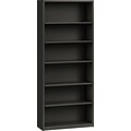 HON Brigade 6-Shelf Metal Bookcase, 81 1/8H x 34 1/2W x 12.63D, Charcoal (S82ABCS)