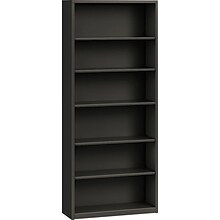HON Brigade 6-Shelf Metal Bookcase, 81 1/8H x 34 1/2W x 12.63D, Charcoal (S82ABCS)