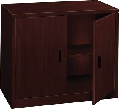 HON 10500 Series Storage Cabinet, 2 Doors, 36W, Mahogany Finish