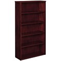Basyx™ Hardwood Veneer Furniture Collection in Mahogany; 5-Shelf Bookcase