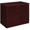 Basyx™ Hardwood Veneer Furniture Collection in Mahogany; 2-Drawer Lateral File