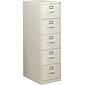 HON 310 Series 5-Drawer Vertical File Cabinet, Legal Size, Lockable, 60"H x 18.25"W x 26.5"D, Light Gray (H315CPQ)