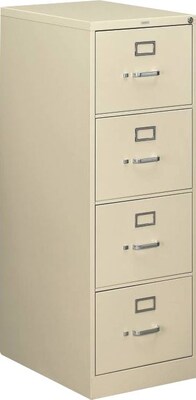 HON 510 Series 4 Drawer Vertical File Cabinet, Legal, Putty, 25"D (H514CPL)