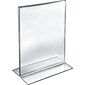 Azar® 11" x 8 1/2" Vertical Double Sided Stand Up Acrylic Sign Holder, Clear, 10/Pack