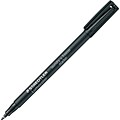 Staedtler Lumocolor Fiber Tip Pens, Permanent, Fine Point, Black, 10/Pack (STD3189)