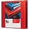 Staples® Heavy Duty 3 3 Ring View Binder with D-Rings, Red (ST56298-CC)