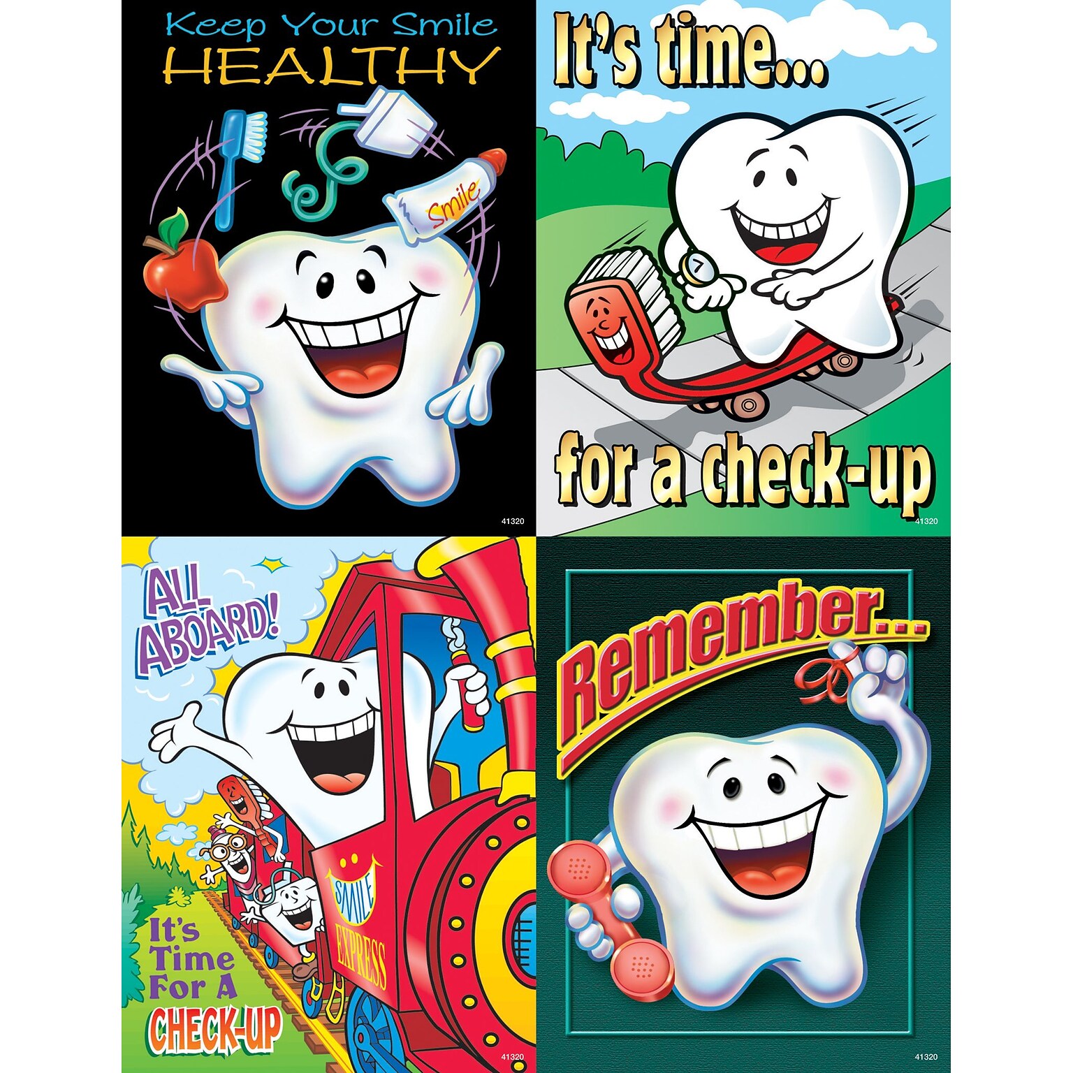 Dental Assorted Postcards; for Laser Printer; Smile Team™ Tooth Guy, 100/Pk
