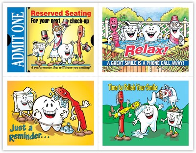 Dental Assorted Postcards; for Laser Printer; Smile Team™ Admit One, 100/Pk