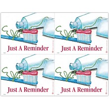 Recycled Postcards; for Laser Printer; Just A Reminder, Floss Tied Around Toothbrush, 100/Pk